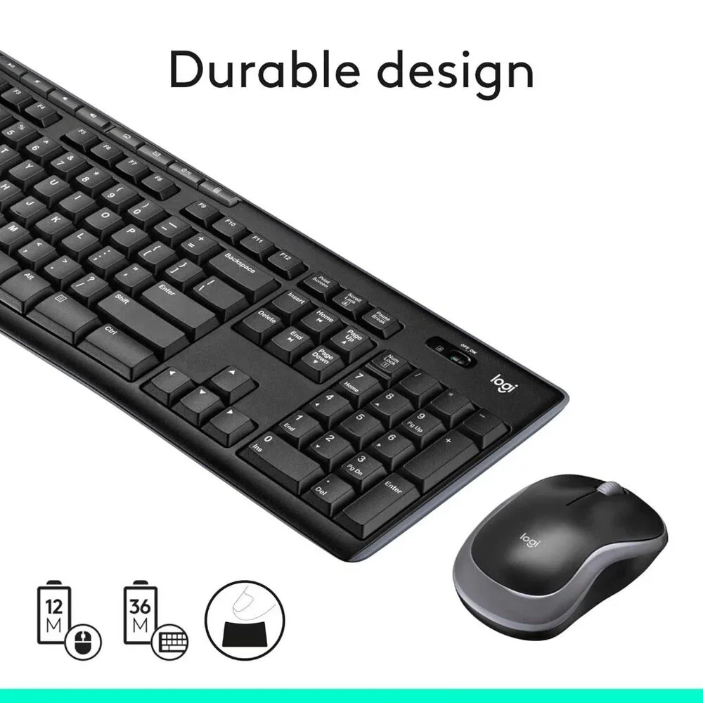 Logitech MK270 Wireless Keyboard and Mouse Combo for Windows - Black